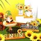 5 Pcs Sunflower Table Sign Sunflower Wooden Table Centerpieces Sign Summer Gnome Wooden Table Decor Sunshine Table Decoration Signs Gnome Wooden Centerpiece for Home Party(Colorful)